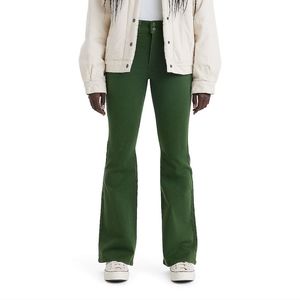 Levis 726 high rise flare jeans in green